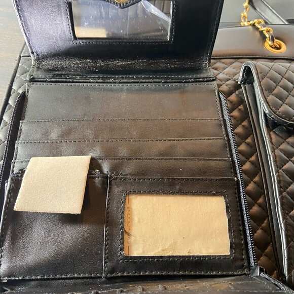 Vintage Evan-Picone Quilted Black Chain Strap Tote - NWOT - Picture 7 of 16